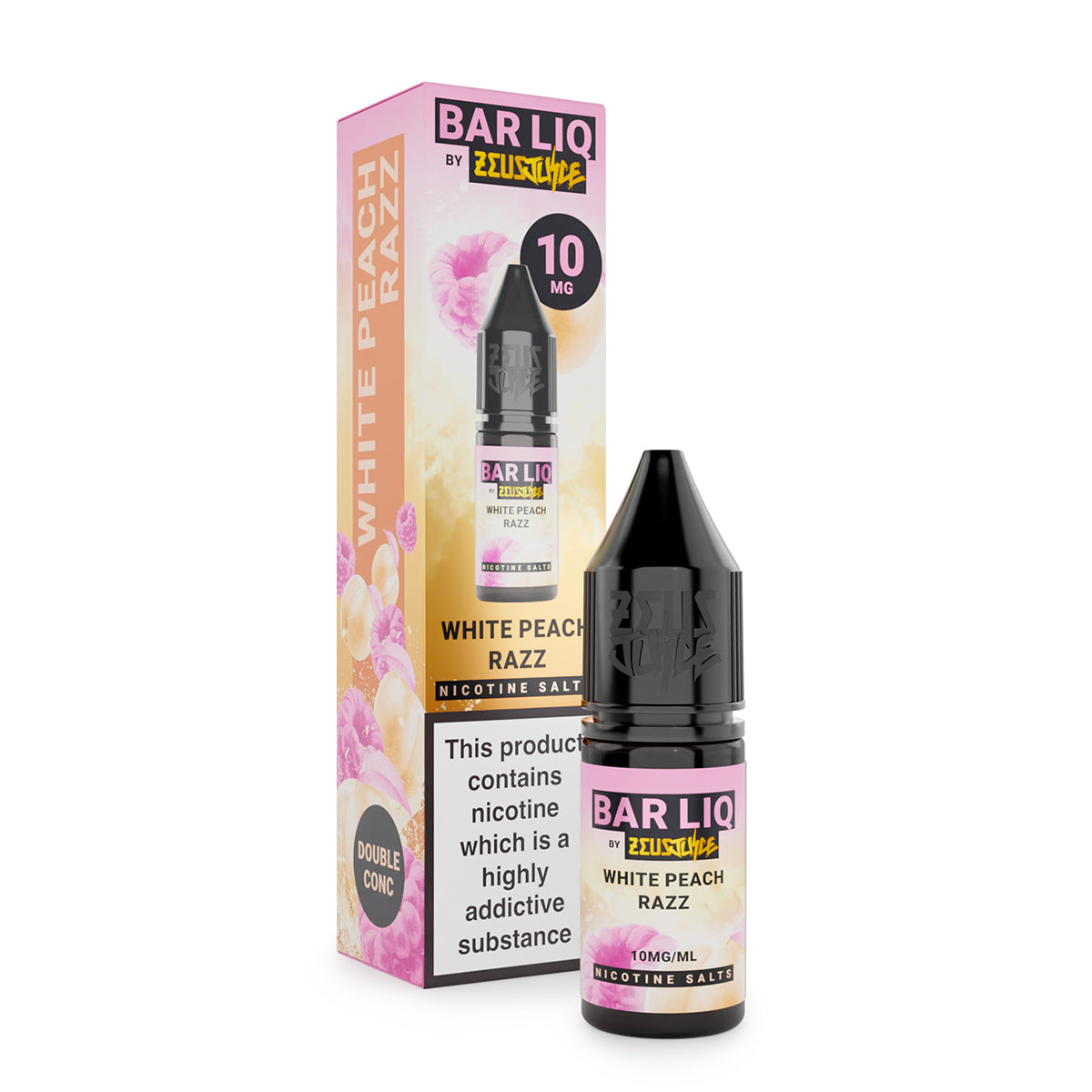 Zeus Juice Bar Liq - White Peach Razz Nic Salt 10ml