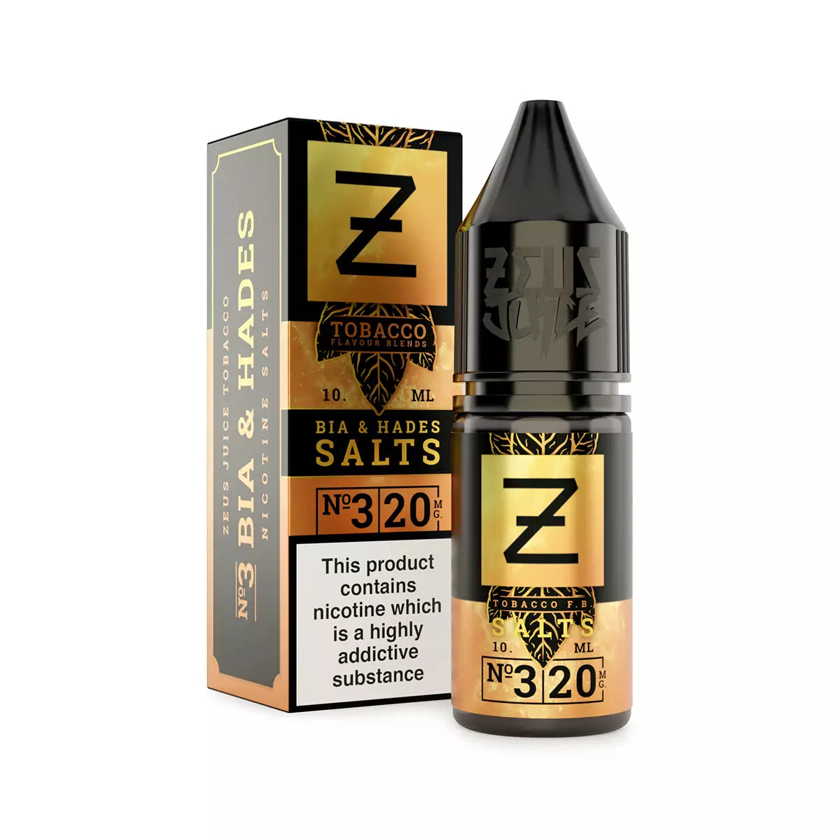 Zeus Juice Tobacco - Bia & Hades Nic Salt 10ml