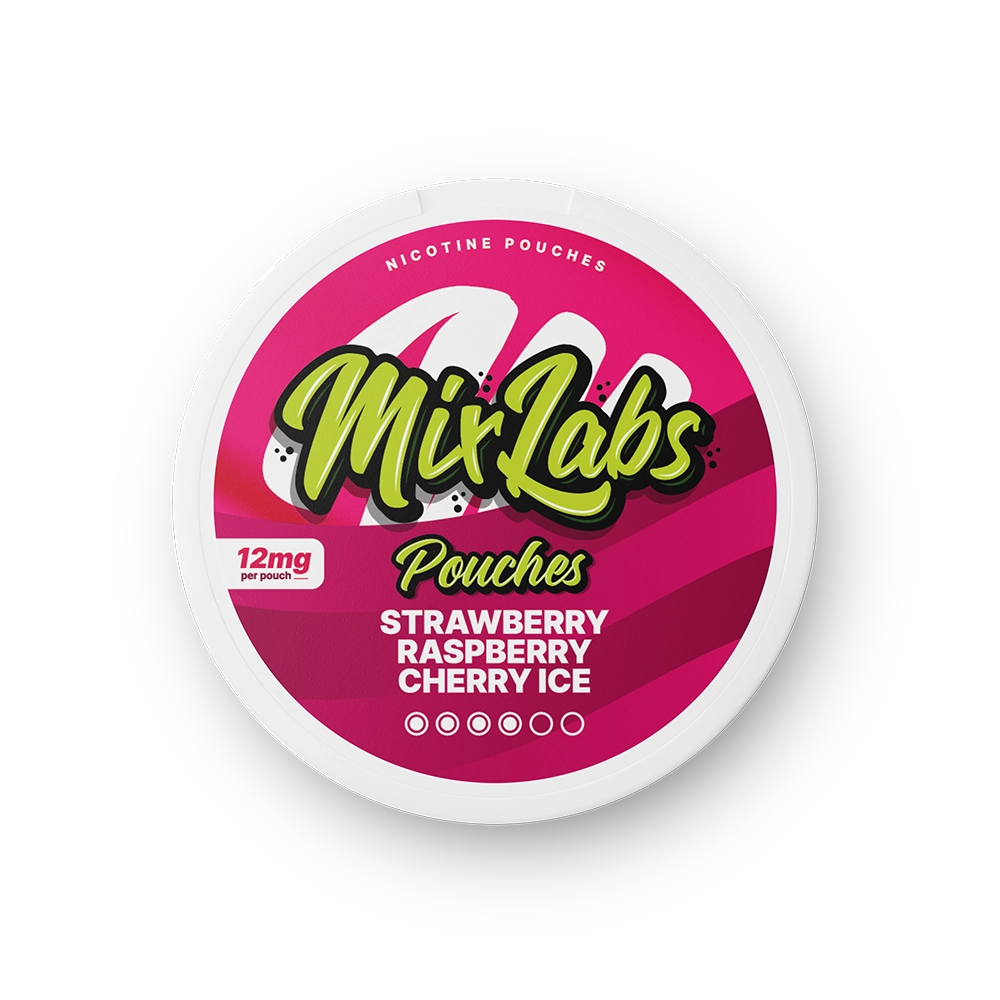 Mix Labs Nicotine Pouches - Strawberry Raspberry Cherry Ice