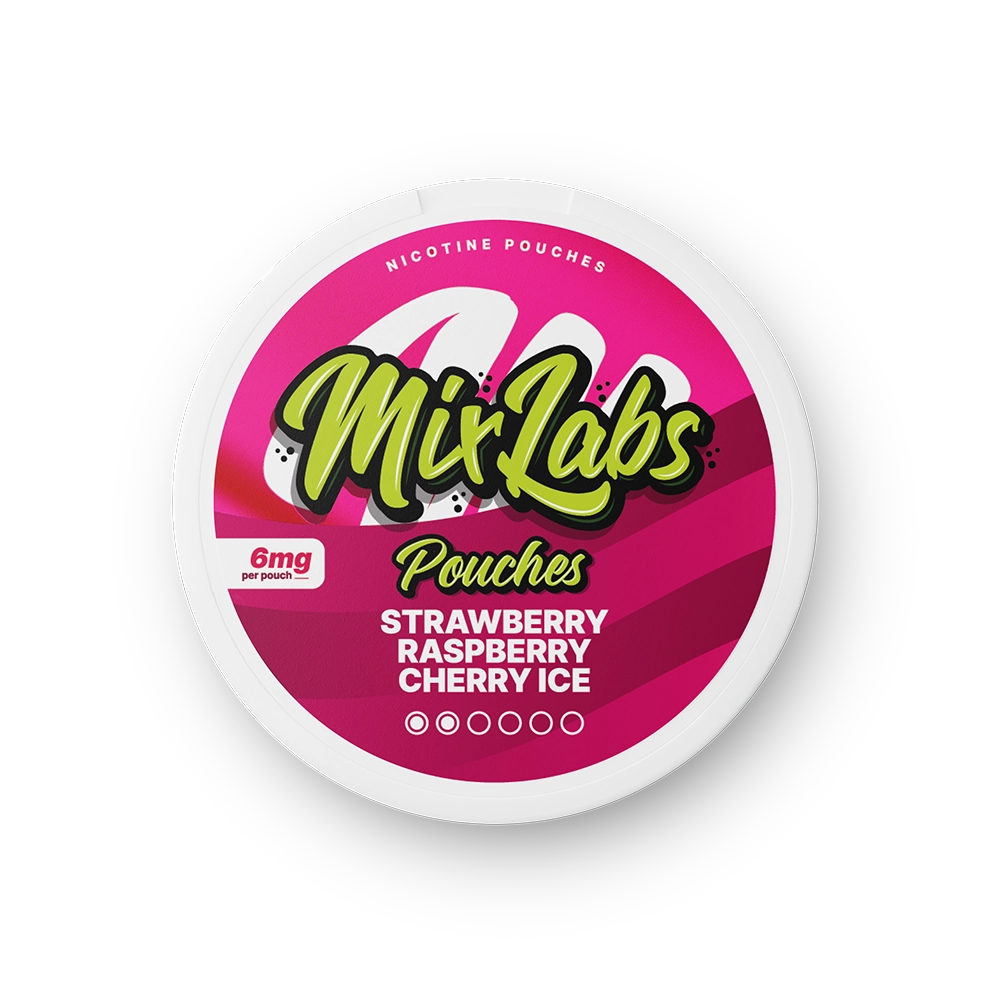 Mix Labs Nicotine Pouches - Strawberry Raspberry Cherry Ice