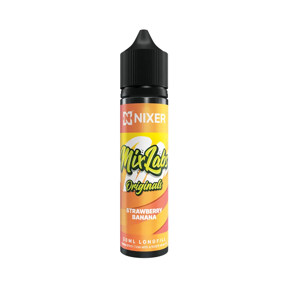 Nixer x Mix Labs Originals - Strawberry Banana 30ml Longfill
