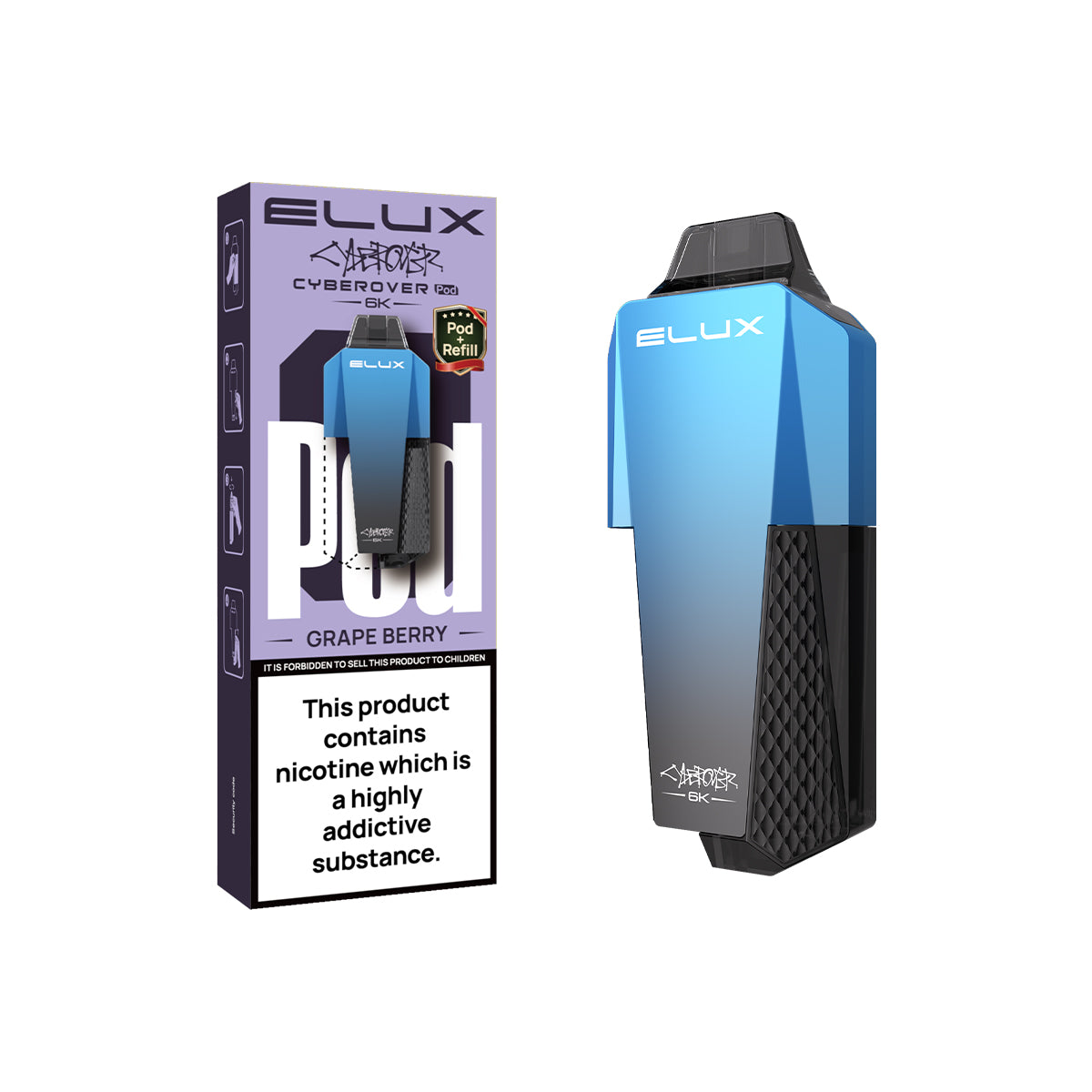 Elux Cyberover 6K Replaceable Pods