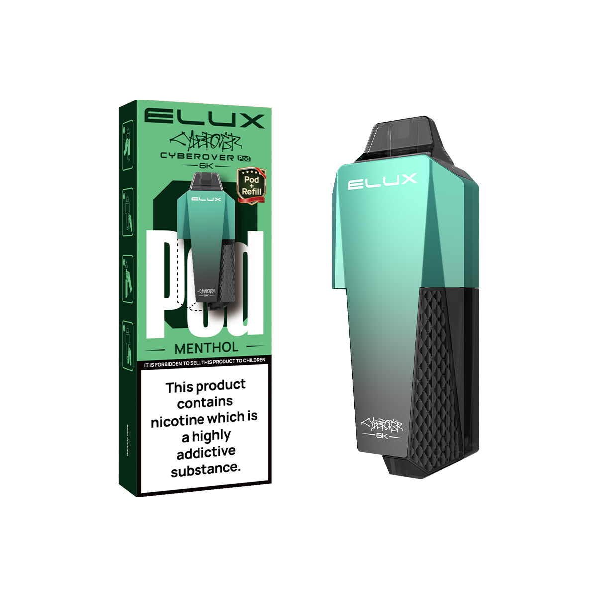 Elux Cyberover 6K Replaceable Pods
