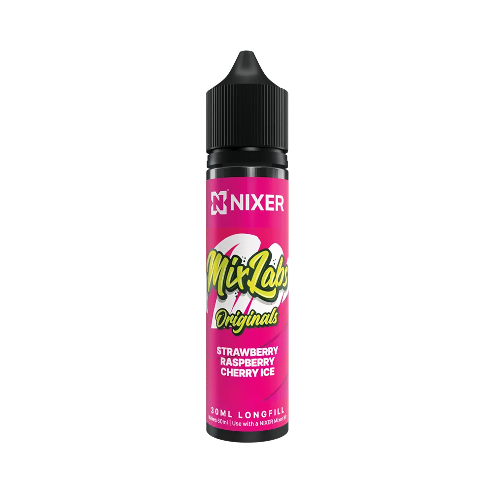Nixer x Mix Labs Originals - Strawberry Raspberry Cherry Ice 30ml Longfill